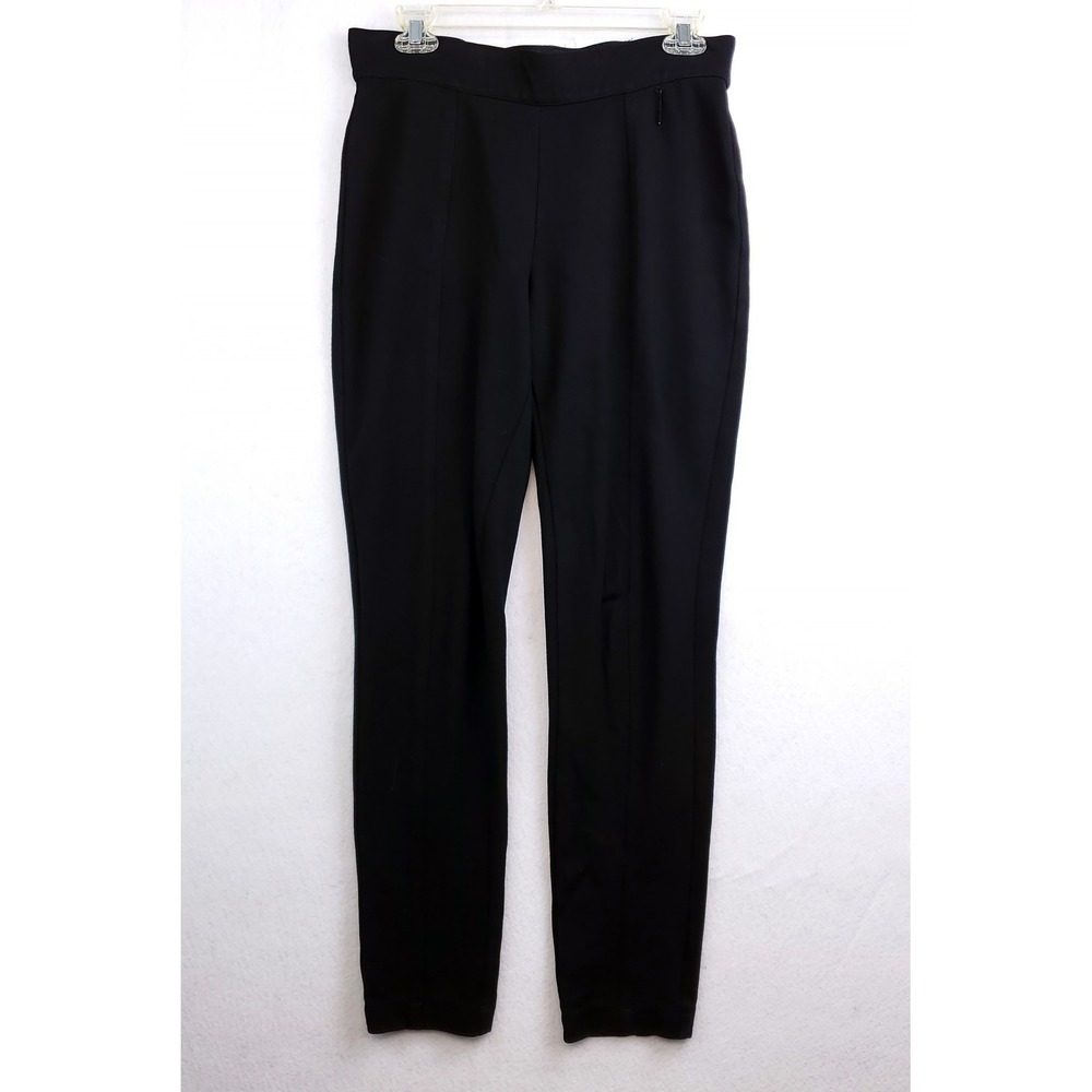 Anne Klein Dress Pants Black Slim Leg Pintuck Women's Size 8